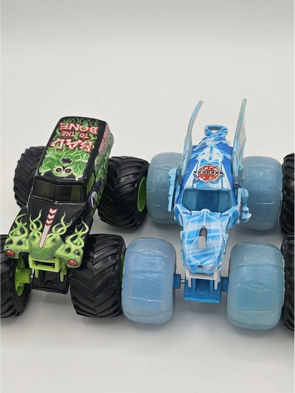 2 Hot Wheels, 2 Monster Jam Lot of 4 With Grave Digger